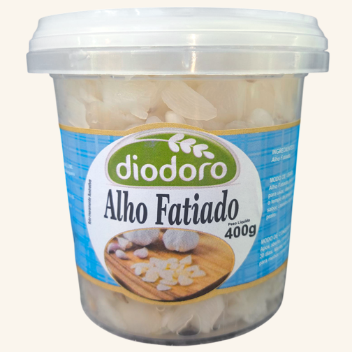 Embalagem ilustrativa de Alho Fatiado