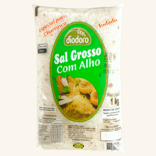 Embalagem ilustrativa de Sal Grosso com Alho