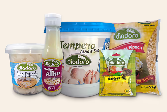 Um item de cada linha da Diodoro